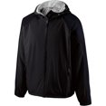 thumbnail image 1 of Chaqueta Homefield con capucha y cremallera completa de poliéster para adultos NEGRO/ NEGRO M Holloway 229111, 1 of 1