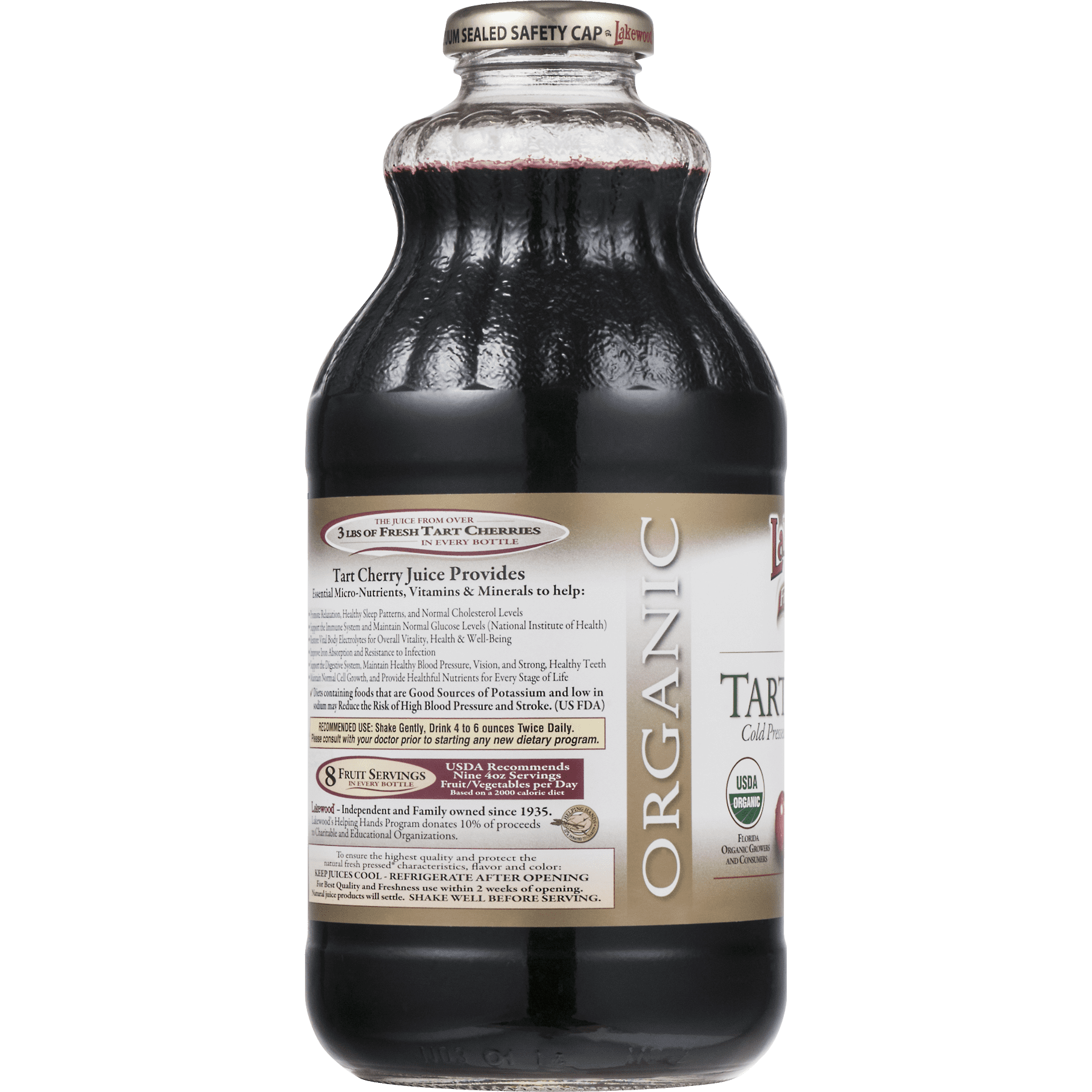 Lakewood Organic 100% Pure Tart Cherry Juice, 32 Fl Oz