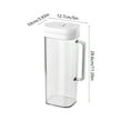 thumbnail image 3 of kkbbma under $5 Plastic Pitcher with Lid, Fridge Water Carafe Jug with Handle for Hot/Cold Beverages - Water, Cold Brew, Iced Tea & Juice, Clear, Space-Saving, 3 of 6