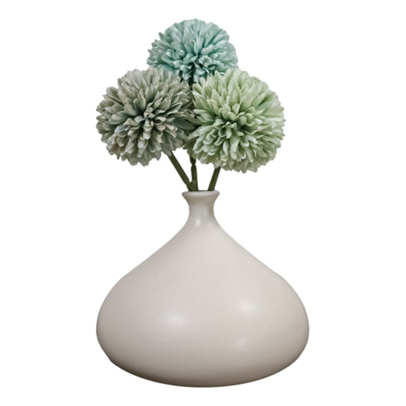 Ebros Teco Art Pottery by Frank Lloyd Wright Matte Glaze Vase (Kiss - White)
