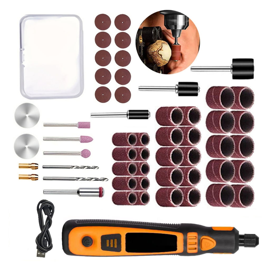Cordless Electric Engraver Tool Set Includes 54 Attachments Adjustable Speed Portable Design For DIY Jewelry Craft Proje