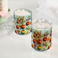 thumbnail image 2 of Yayeee 2 Pack Qtip Holder Bathroom Cotton Swab Canister with Lid Clear Dispenser Set, Green Tomatoes, 2 of 6