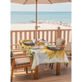 thumbnail image 2 of 54x80 Inch Outdoor Tablecloth with Umbrella Hole Zipper Rectangle Sunflowers Retro Rectangular Tablecloths Outside Waterproof Spring Summer Floral Botanical Patio Table Cloth Cover for Picnic Party, 2 of 8