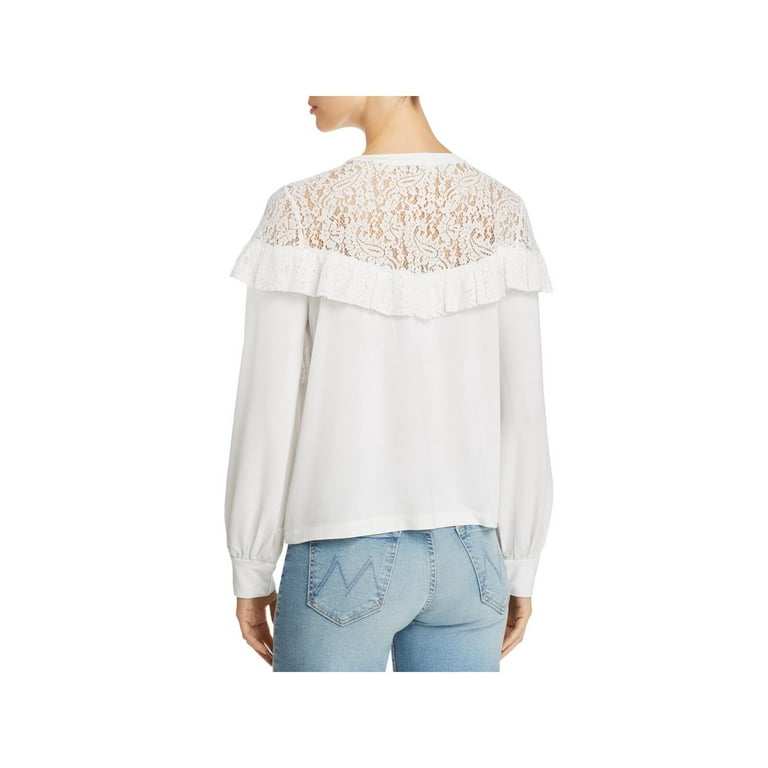White lace sweatshirt 2025