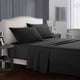 thumbnail image 3 of Juego de Cama Lujoso Vhermosa Tamaño King Color Negro 4 Piezas Suaves con Bolsillos Profundos, 3 of 8