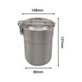 thumbnail image 2 of Tasse de Camping en Acier Inoxydable Tasse à Café Casserole de Cuisson Portable 1 L avec Couvercle Poignée Pliable pour Camping Pique-Nique Randonnée Backpacking, 2 of 5