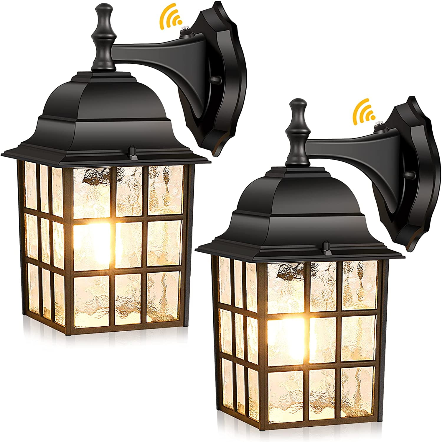 Exterior Wall Light Fixture LED 2 Pack Dusk to Dawn Sensor Outdoor Wall Sconce 