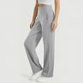 thumbnail image 2 of KHONTS Wide Leg Sweatpants for Women Fold over Low Rise Flare Yoga Pants Back to School Clothes for Workout GY1 S, 2 of 6