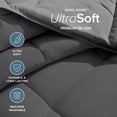 thumbnail image 5 of Bare Home 1800 Collection Reversible Down Alternative Comforter, All-Season, King/Cal King, Gray/Forged Iron Gray, 5 of 10