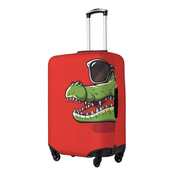 Balery Cool Crocodile With Sunglasses Funda de equipaje, fundas para maletas, elástica, lavable, protector de maletas, compatible con maletas de 18 a 32 pulgadas-Large