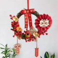 thumbnail image 1 of al de primavera Lucky Holly Adorno Coronas Decoraciones Colgante de pared para principal Decoración para hogar año BLESIY Corona de puerta principal, 1 of 8