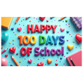 thumbnail image 3 of School 100 Days Celebration Backdrop Banner Colorful Party Supplies Background Photography Props Happy Days Decorations Classroom Event Decor, 3 of 4