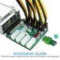 thumbnail image 3 of Breakout Board ATX 16x 6Pin Módulo de fuente de alimentación para minería Dell PSU BTC FLhrweasw Nuevo, 3 of 6