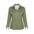 thumbnail image 3 of Veste en Jean Imprimée pour Femmes, Cardigan Décontracté à Manches Longues et Coupe Ample avec Boutons devant et Col à Revers, 3 of 5