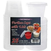 Small Plastic Cups With Lids - 25 Pack