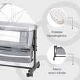 thumbnail image 3 of Cuna de Viaje Desmontable - Altura Ajustable de 6 Niveles - Tapiz Hipoalergénico - Para Recién Nacidos hasta 9 Kg Bebesit  Bassinet, 3 of 9