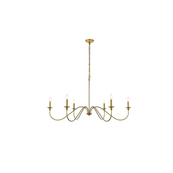 Living District Rohan 48 inch chandelier in brass