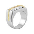 thumbnail image 3 of Brilliance Fine Jewelry Band with Cross Overlay Crystals Stainless Ring, Size 11, 3 of 4