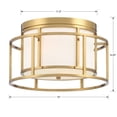 thumbnail image 2 of 9590-LG Crystorama Lighting Hulton - 2 Light Flush Mount-9 Inches Tall and 15 Inches Wide, 2 of 7