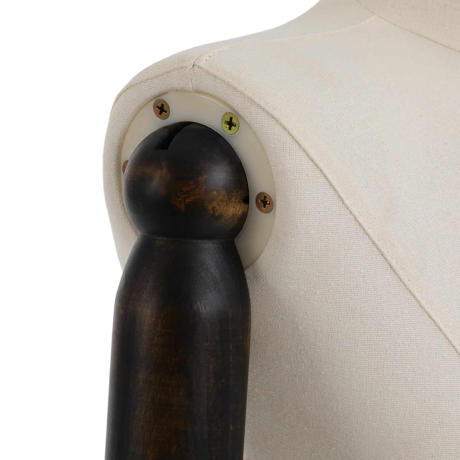 1 PCS Female Mannequin, Clothing Display Model Body Stand with Head, Female Mannequin with Triangular Base(Beige, Dark Brown), Adjustable Height: About 155-200cm/61.02-78.74in