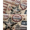 thumbnail image 6 of Country Barn Star Linen Curtain Valance for Bedroom/Bathroom/Kitchen/Office/Living/Dining Room Window,Browm Retro Berry 4th of July Pocket Topper Drapes Decorative Cafe Drapery Panel 54"x18", 6 of 6