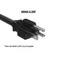 thumbnail image 2 of Cable Leader 10ft NEMA L6-20P to C19 Heavy Duty Power Cord 12 AWG, Black, 2 of 4