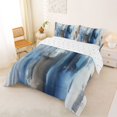 thumbnail image 3 of Castle Fairy Watercolor Gradient Wash Full Size Comforter Sets 3-Piece,Abstract Graffiti Texture Bedding Comforter Set,Slate Blue Gray White,Reversible,1 Comforter and 2 Pillowcases, 3 of 6