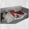 thumbnail image 6 of Theatre Soft Flannel Fleece Throw Blanket, Simplistic Design Round Stage with Stairs Concert on Plain Background Print, Cozy Plush for Indoor and Outdoor Use, 50" x 60", Red and White, by Ambesonne, 6 of 6