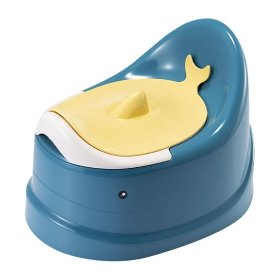 Fenull Children's potty with lid blue,2 In 1 Travel Potty for Toddlers Child Potty with Lid Toilet Seat for 14 Years Boys Girls Travel Toilet Kids Camping Park,Toilet Mat