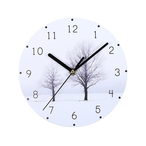 Tablero de densidad, reloj de pared redondo, tictac, movimiento de cuarzo, sala de estar, dormitorio, reloj decorativo Scienceny JJ23605-04B
