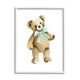 thumbnail image 4 of Stupell Industries Teddy Bear Green Bow Kids Nursery Animal Graphic Art White Framed Art Print Wall Art, Design by Studio Q, 4 of 5