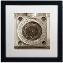 Trademark Fine Art "Il Grande Orologio IV" Canvas Art by Alan Blaustein, White Matte, Black Frame