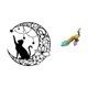 thumbnail image 5 of Escultura de metal de gato y iluminados por para decoración de hogar y jardín. Regalo único para amantes de los gatos negros y adorn, 5 of 8