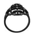 thumbnail image 5 of Womens Light Black Ring Anillo Para Mujer Stainless Steel Ring with AAA Grade CZ in Clear Dahlia, 5 of 5