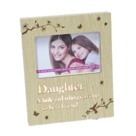 7.5 x 9" LED 'Daughter A Little Girl Who Grows Up To Be A Friend' Holds 4.X 6" Photo Frame