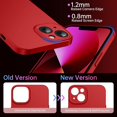 thumbnail image 4 of OriginalFit Slim Case for iPhone 13 6.1'', Ultra Thin Sturdy Protective Phone Case with Full Camera Protection & Anti-Scratch & No Fingerprint Hard Matte Back Cover, Silky-Touch, Red, 4 of 14