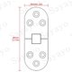 thumbnail image 2 of Bisagras de mesa plegables Conector plegable Accesorio de muebles de acero inoxidable Plegado de 180 grados, Grosor de 2,2 mm, Acabado cromado de acero de aleación de zinc, 4 piezas, 2 of 5