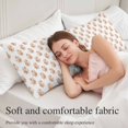 thumbnail image 5 of Orange Floral Body Pillow Cover 20 x 54 Inch Decorative Pillow Cover Rustic Leaves Flowers Country Botantical Lumbar Pillowcase Seasonal Rectangle Cushion Case for Couch Sofa Bed Living Room, 5 of 9