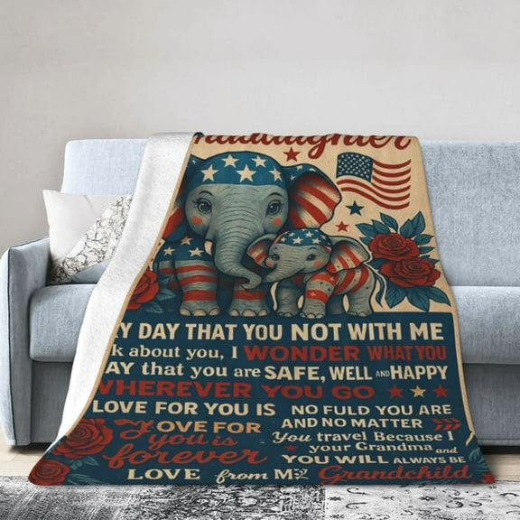 Granddaughter Gifts from Grandma/Grandpa, Birthday/Graduation/Baptism Gifts for Granddaughter Blanket 50x40
