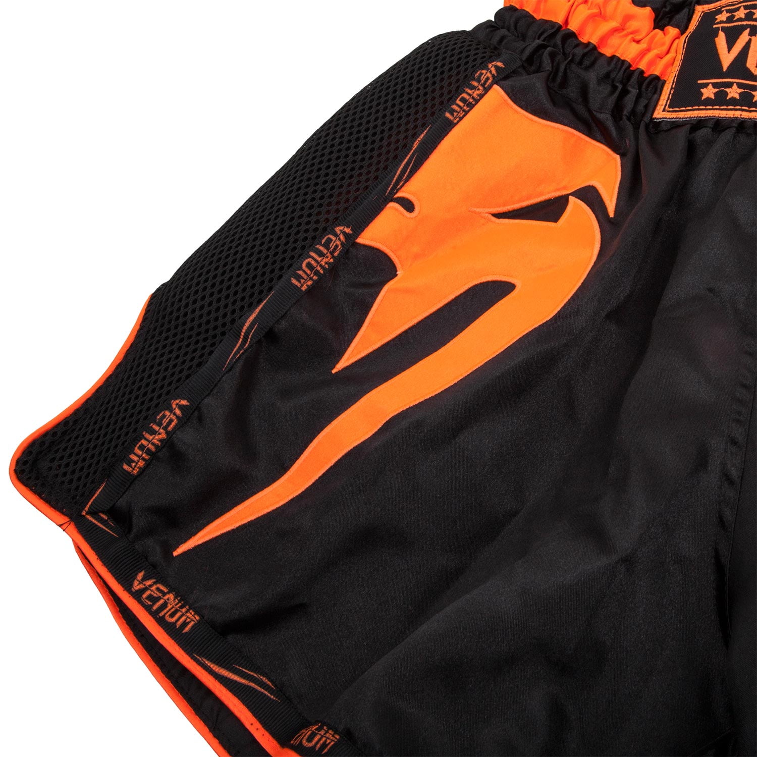 Venum Giant Lightweight Muay Thai Shorts Black/Neo Orange 