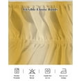 thumbnail image 5 of Yellow Ombre Wrap Around Bed Skirts for King Bed 16" Drop,Bed Skirt with Adjustable Elastic Belt Dust Ruffle Bed Valance for Bedroom Hotel Modern Abstract Art Farmhouse Gradient Bed Frame Cover, 5 of 7