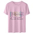 thumbnail image 1 of Jersey suelto para mujer Camiseta de manga corta con cuello redondo y estampado del día del maestro Camiseta de manga corta con cuello redondo/Camisa Pompotops hfajkhk140907, 1 of 7