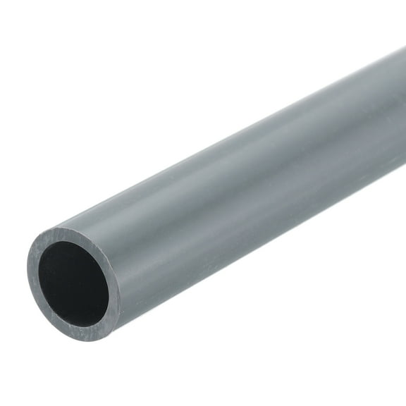 Uxcell Rigid Round Pipe 16.6mm ID 22mm OD 8" Length Light Grey High Impact for Water Pipe, Crafts, Cable Sleeves