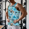 thumbnail image 5 of Picia Animal Pirate Printed Men’s Performance Tank, Men's Workout Tank Top Moisture-Wicking Tank Top Muscle tee, Breathable Workout Shirt-Small, 5 of 7