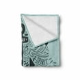 thumbnail image 2 of Navy Soft Flannel Fleece Throw Blanket, Vintage Style Anchor Lettering Words and Floral Sailor Marine Design Artwork Print, Cozy Plush for Indoor and Outdoor Use, 60" x 80", Turquoise, by Ambesonne, 2 of 6