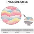 thumbnail image 6 of Colorful Cloud Star Pattern Round Fitted Tablecloth with Elastic Edge,Dining Table Cover Waterproof,Outdoor Round Tablecloth for Camping,Dining,Indoor and Outdoor, 6 of 7