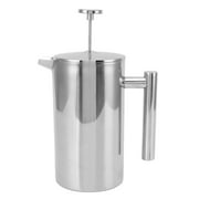 French Press Coffee Maker 304 Stainless Steel Double Wall Teapot Hand Brewed Coffee Press with Filter Screen 350ml
