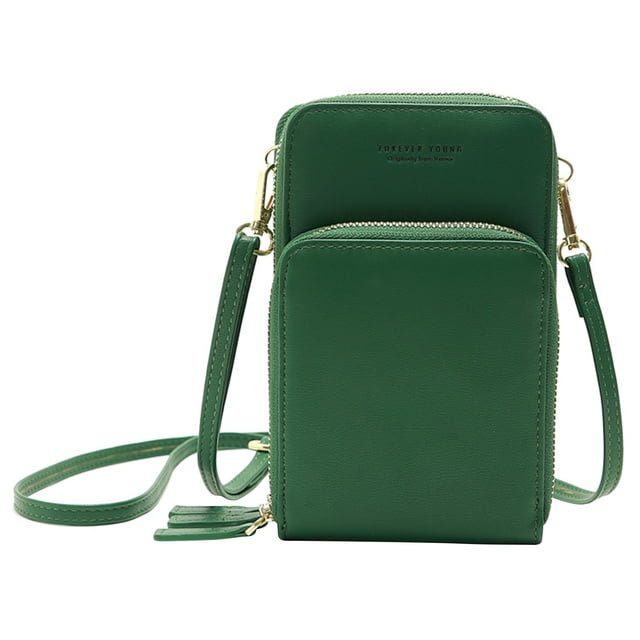 Mistaha Women Mini Crossbody Bag with Adjustable Strap Solid Pattern Zip Handbags Multipurpose Mini Shoulder Bag Waterproof Purse Pouch Bag