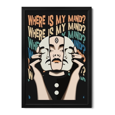 Premium Framed Art Print - Where Is My Mind Pixies
