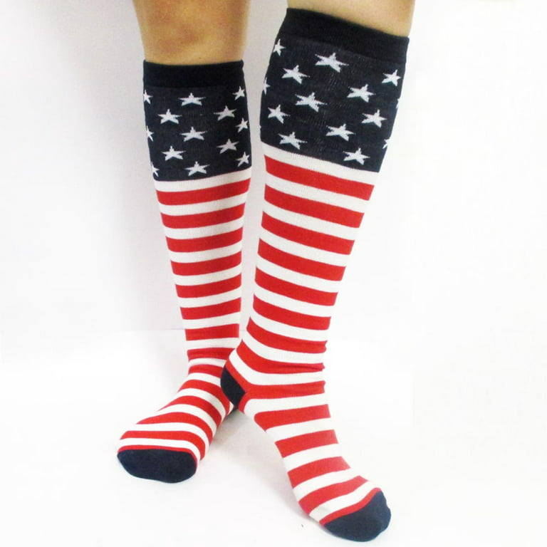 American Flag Cape Socks America Knee High Socks American Flag Socks -  America Socks American Flag Knee High Socks
